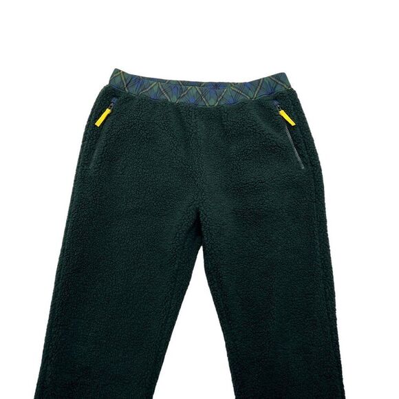 JW Anderson X UNIQLO Joggers Men's Size Large Green Pile Fleece Pants Sweatpants - Picture 3 of 10